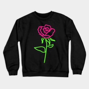 Neon Rose Crewneck Sweatshirt